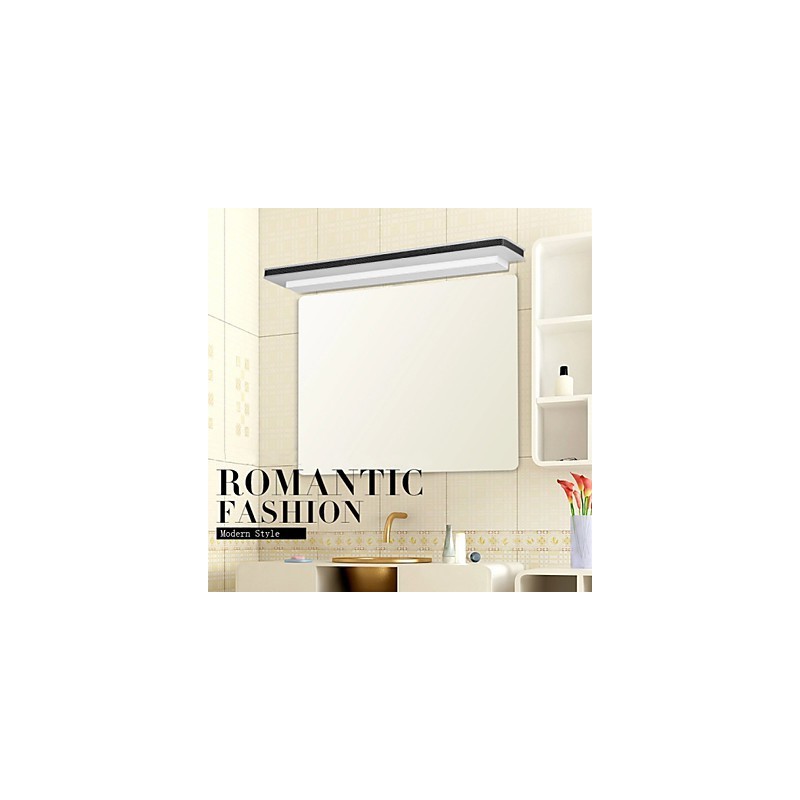 Applique da bagno LED integrato 10W bianco e nero 60 cm