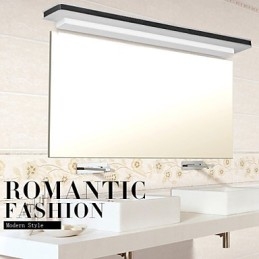 Applique da bagno LED integrato 10W bianco e nero 60 cm