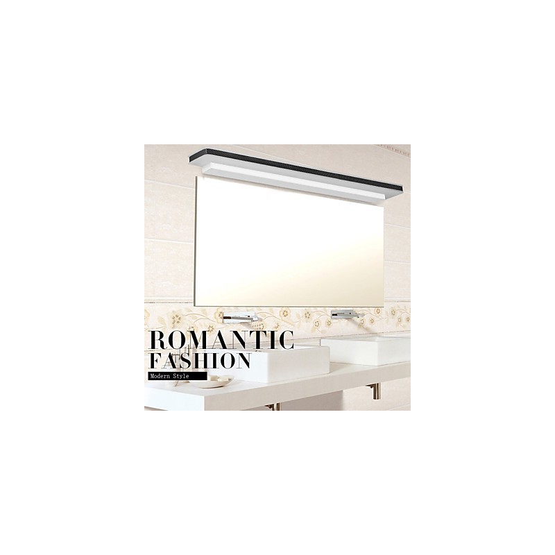Applique da bagno LED integrato 10W bianco e nero 60 cm