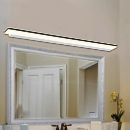Applique da bagno LED integrato 10W bianco e nero 60 cm