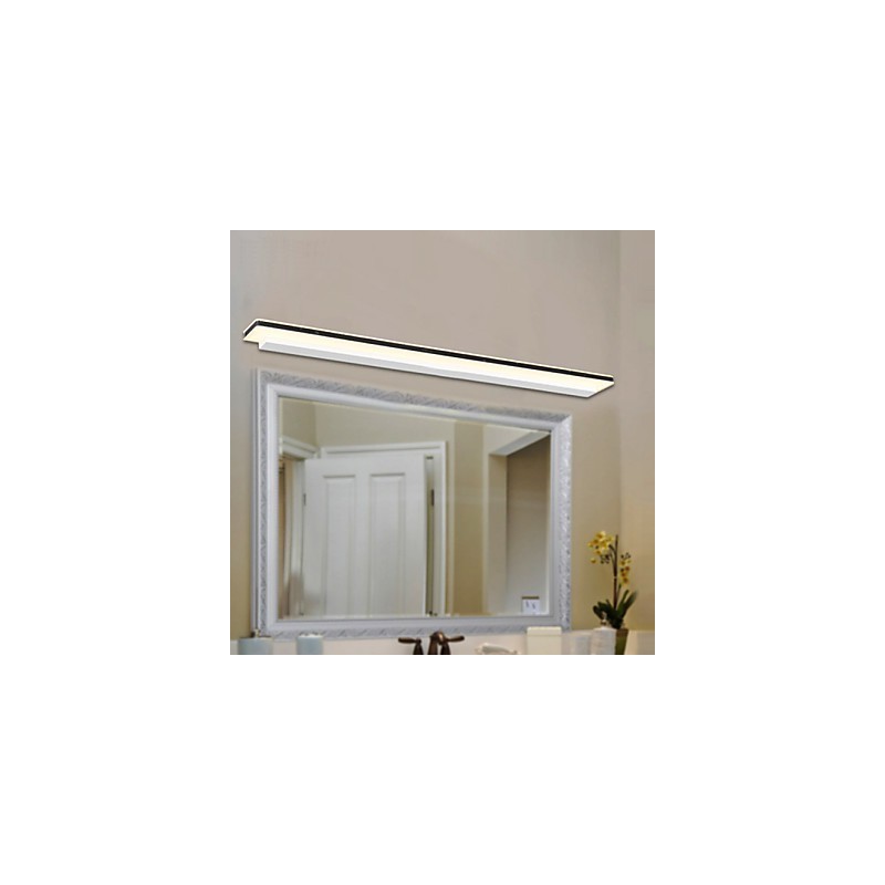 Applique da bagno LED integrato 10W bianco e nero 60 cm
