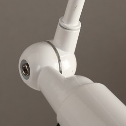Applique da parete doppia con braccio oscillante in metallo e vetro