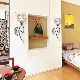 Applique da parete in cristallo mini stile moderno contemporaneo in metallo