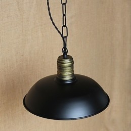 Applique da parete industriale retrò in ferro battuto nero con catena, E26/E27, lampadina inclusa