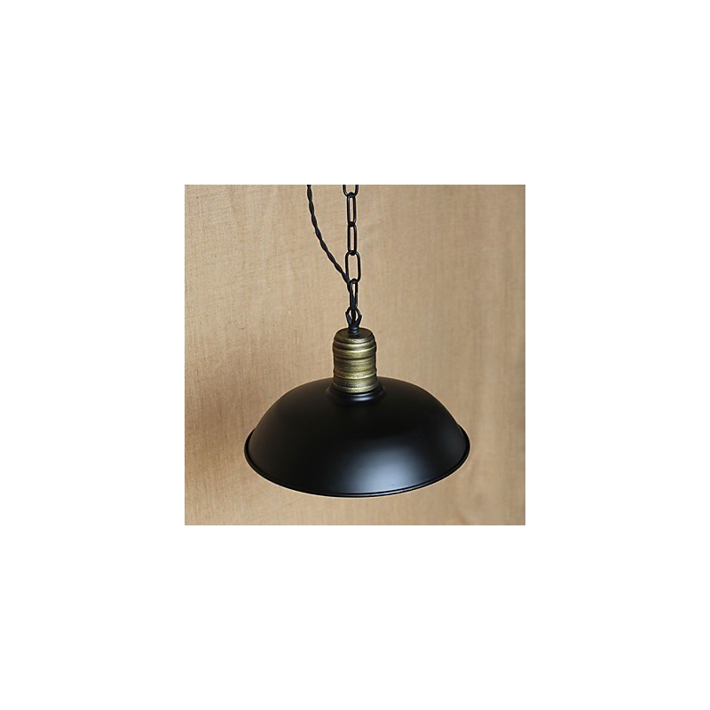 Applique da parete industriale retrò in ferro battuto nero con catena, E26/E27, lampadina inclusa