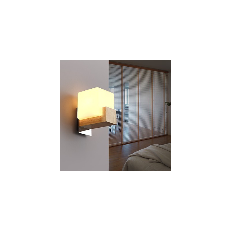 Applique da parete Mini stile moderno contemporaneo in legno e bambù