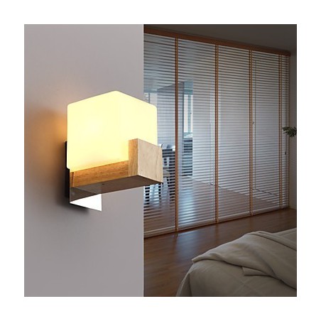 Applique da parete Mini stile moderno contemporaneo in legno e bambù