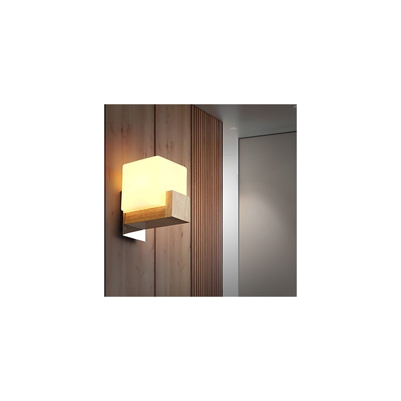 Applique da parete Mini stile moderno contemporaneo in legno e bambù