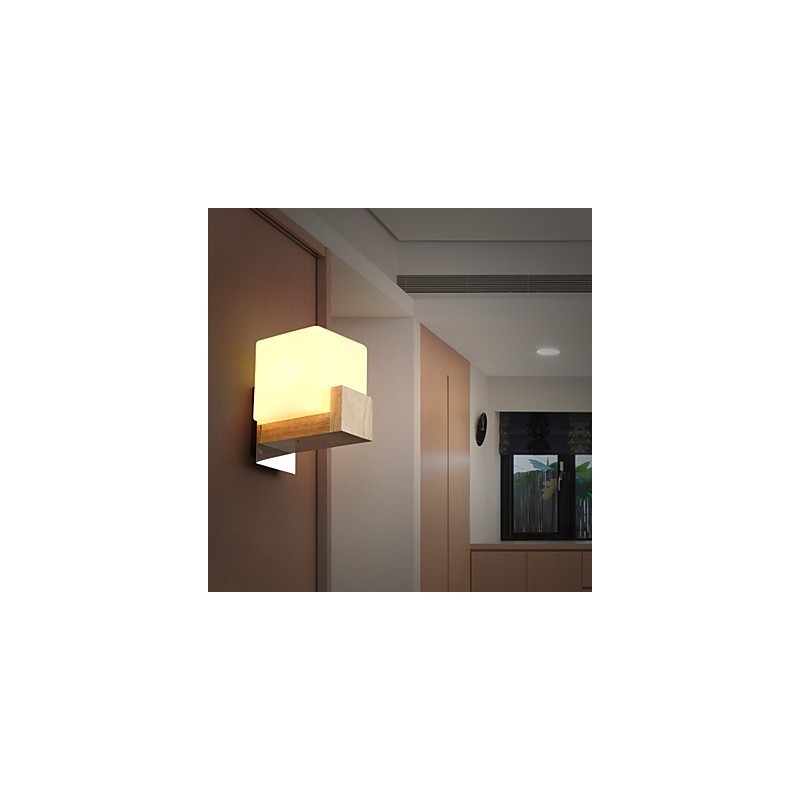 Applique da parete Mini stile moderno contemporaneo in legno e bambù