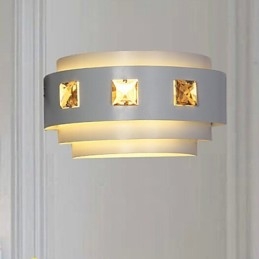 Applique da parete LED Mini Style moderna in metallo bianco