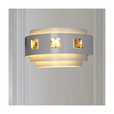 Applique da parete LED Mini Style moderna in metallo bianco