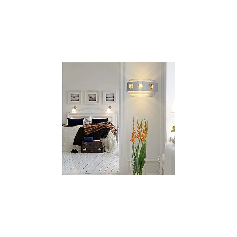 Applique da parete LED Mini Style moderna in metallo bianco