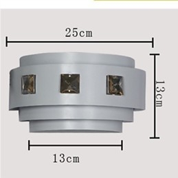 Applique da parete LED Mini Style moderna in metallo bianco