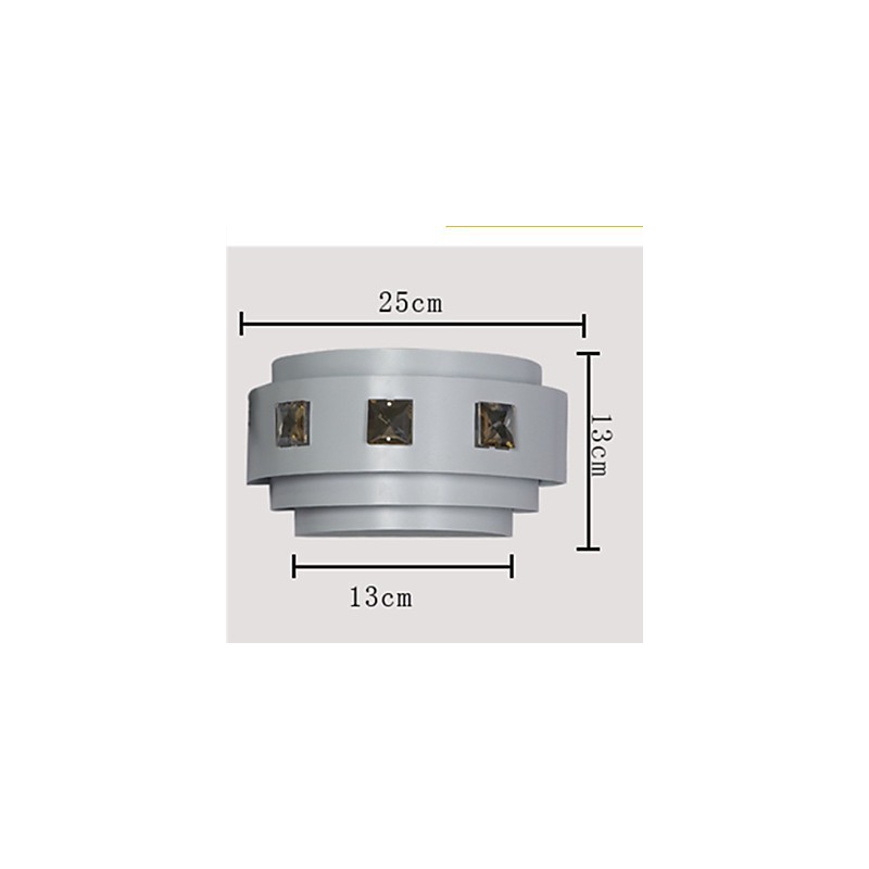 Applique da parete LED Mini Style moderna in metallo bianco