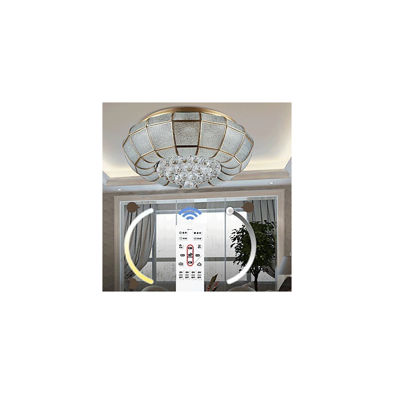 Plafoniera a filo rustica classica in ottone e metallo con LED integrato