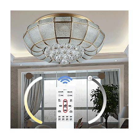 Plafoniera a filo rustica classica in ottone e metallo con LED integrato