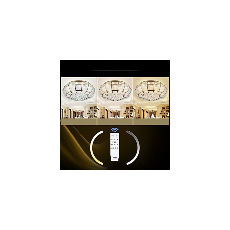 Plafoniera a filo rustica classica in ottone e metallo con LED integrato