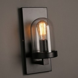 Applique da parete creativa in ferro battuto e vetro