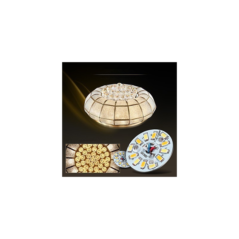 Plafoniera a filo rustica classica in ottone e metallo con LED integrato