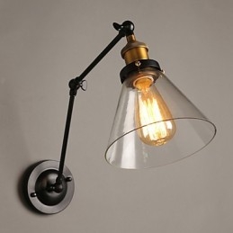 Applique da parete doppia retrò stile loft rurale titanio