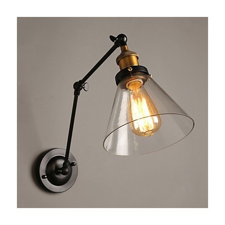 Applique da parete doppia retrò stile loft rurale titanio