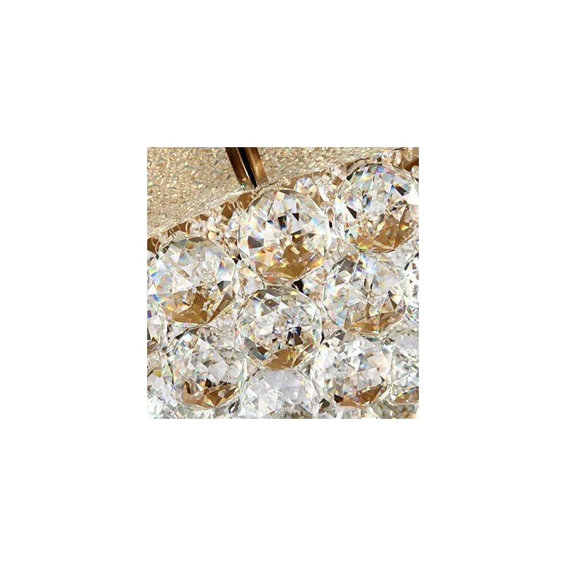 Plafoniera a filo rustica classica in ottone e metallo con LED integrato