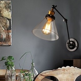 Applique da parete doppia retrò stile loft rurale titanio