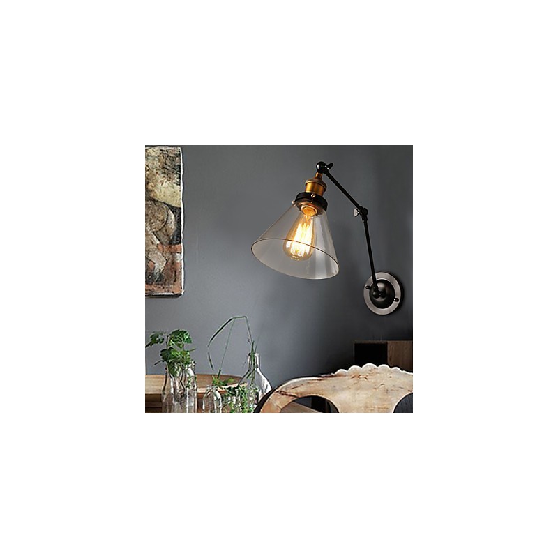 Applique da parete doppia retrò stile loft rurale titanio