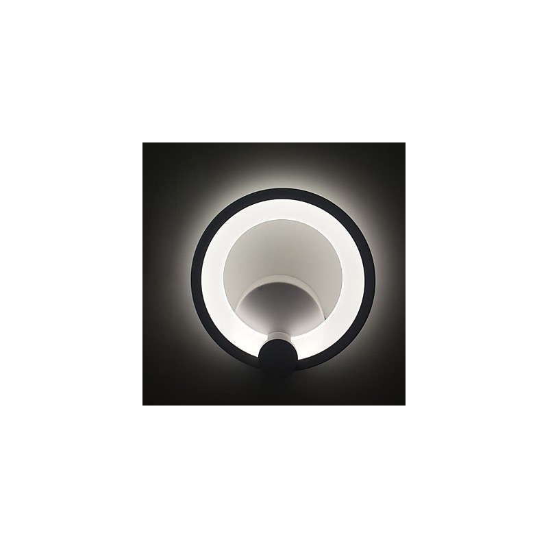 Applique da parete LED anello moderna in metallo e acrilico bianca 90–240 V