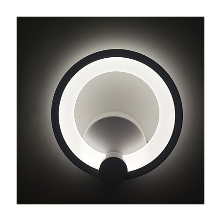 Applique da parete LED anello moderna in metallo e acrilico bianca 90–240 V