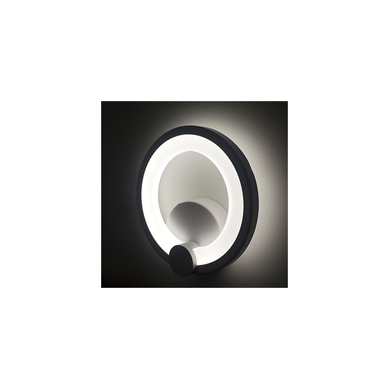 Applique da parete LED anello moderna in metallo e acrilico bianca 90–240 V