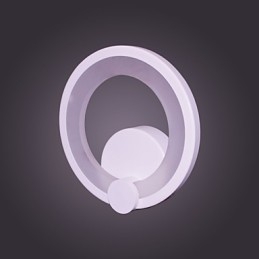 Applique da parete LED anello moderna in metallo e acrilico bianca 90–240 V
