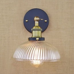Applique da parete decorativa in vetro stile retrò country americano