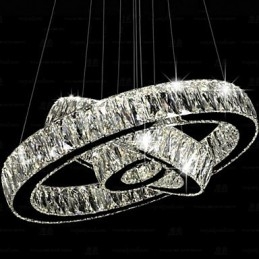 Lampadario a sospensione in cristallo moderno tre anelli D406080 K9