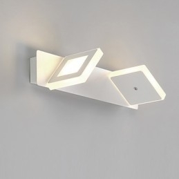 Applique da bagno LED moderna in metallo e vetro bianco 8 W