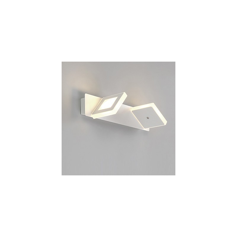 Applique da bagno LED moderna in metallo e vetro bianco 8 W
