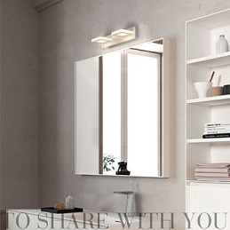 Applique da bagno LED moderna in metallo e vetro bianco 8 W