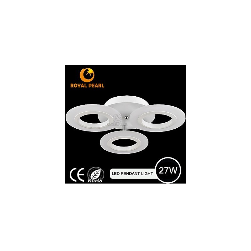 Lampada a sospensione LED moderna in acrilico 27 W, 3 lampadine, 10 x 48 cm