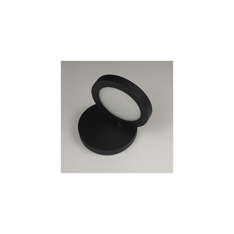Applique da parete moderna in metallo con LED integrato 6 W, diffusore acrilico bianco, 14 cm