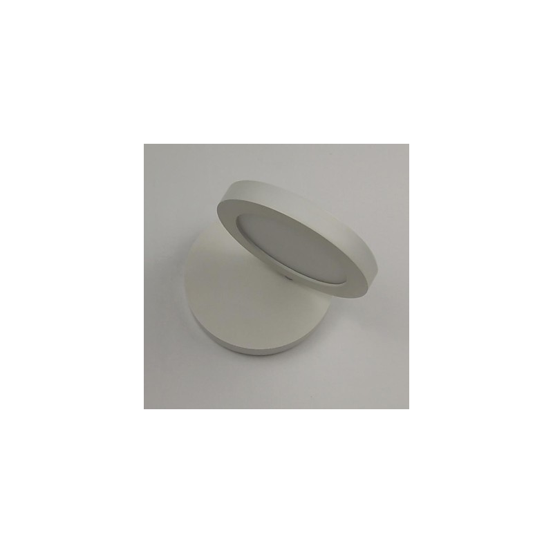Applique da parete moderna in metallo con LED integrato 6 W, diffusore acrilico bianco, 14 cm