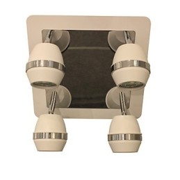 Applique da bagno cromata con sfere, 4 luci GU10