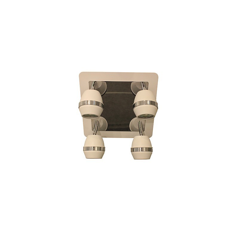 Applique da bagno cromata con sfere, 4 luci GU10