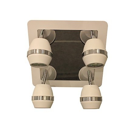 Applique da bagno cromata con sfere, 4 luci GU10