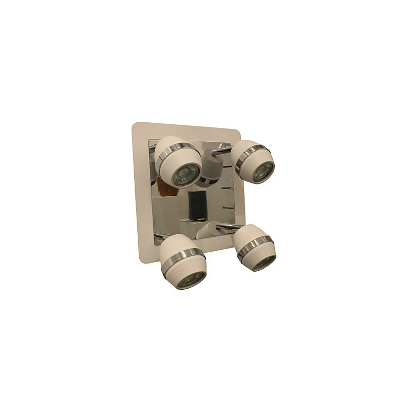 Applique da bagno cromata con sfere, 4 luci GU10