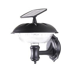 Applique da parete LED solare bianca in plastica