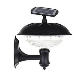 Applique da parete LED solare bianca in plastica