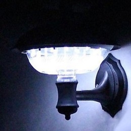 Applique da parete LED solare bianca in plastica