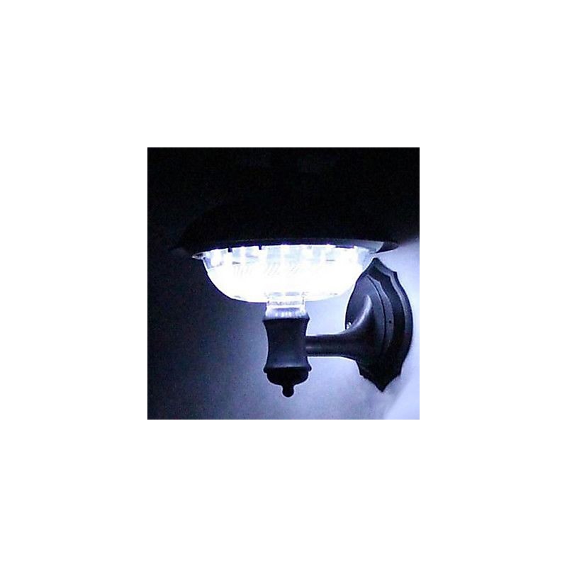 Applique da parete LED solare bianca in plastica