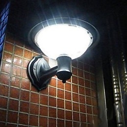 Applique da parete LED solare bianca in plastica