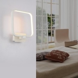 Applique da parete LED integrato in metallo bianco 15 W 24x20x10 cm